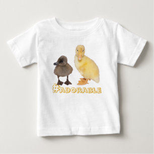 Camiseta Para Bebê Fotografia amarela e cinzenta adorável dos