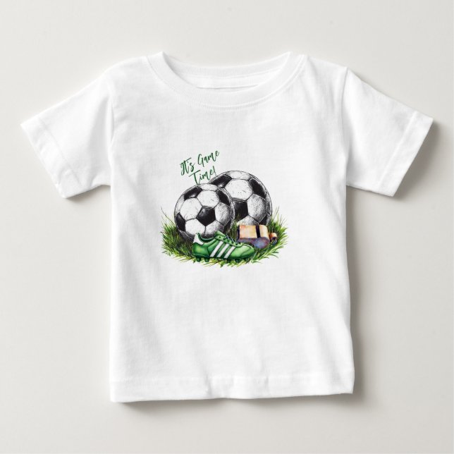 Camiseta Para Bebê Fotografia de água-marinha verde para crianças de  (Frente)