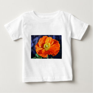 Camiseta Para Bebê Fotografia islandêsa alaranjada da papoila