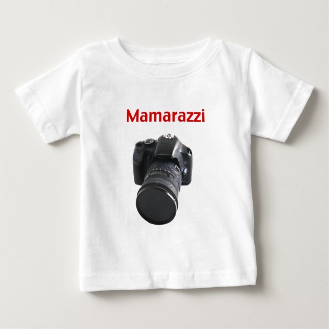 Camiseta Para Bebê Fotógrafo Mamarazzi (Frente)