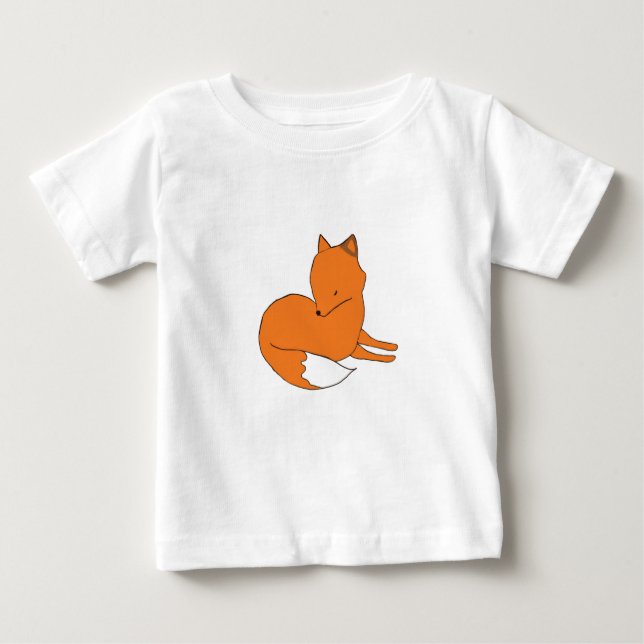 Camiseta Para Bebê Fox Baby Fine Jersey T-Shirt, White (Frente)