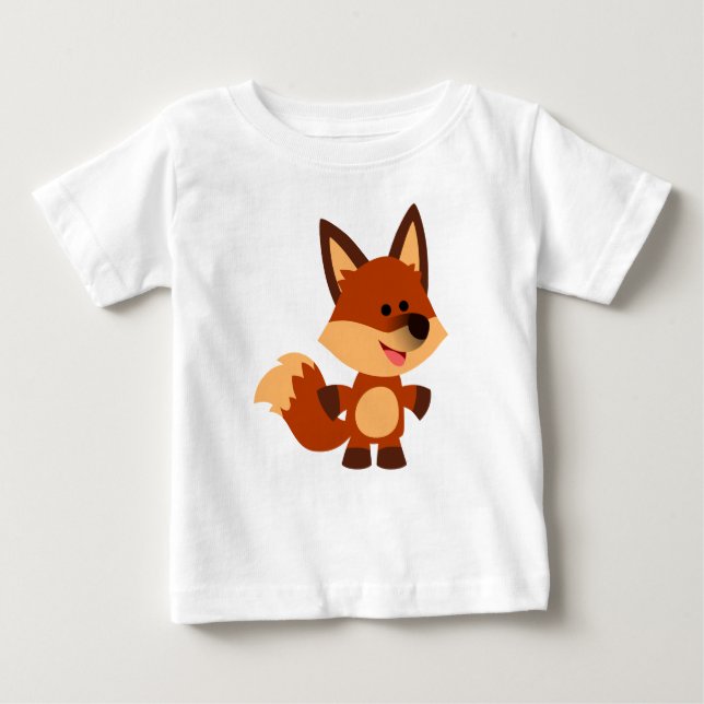 Camiseta Para Bebê Fox Baby T-Shirt Bonito Inocente Fox (Frente)