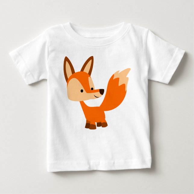 Camiseta Para Bebê Fox Baby T Shirt - Cartoon Bonito (Frente)
