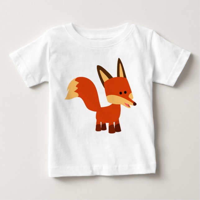 Camiseta Para Bebê Fox Baby T Shirt - Cartoon de Astute (Frente)