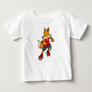 Camiseta Para Bebê Fox como Patinador com skates Roller