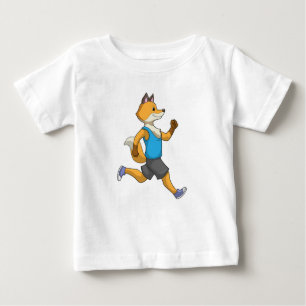 Camiseta Para Bebê Fox como Runner em Execução