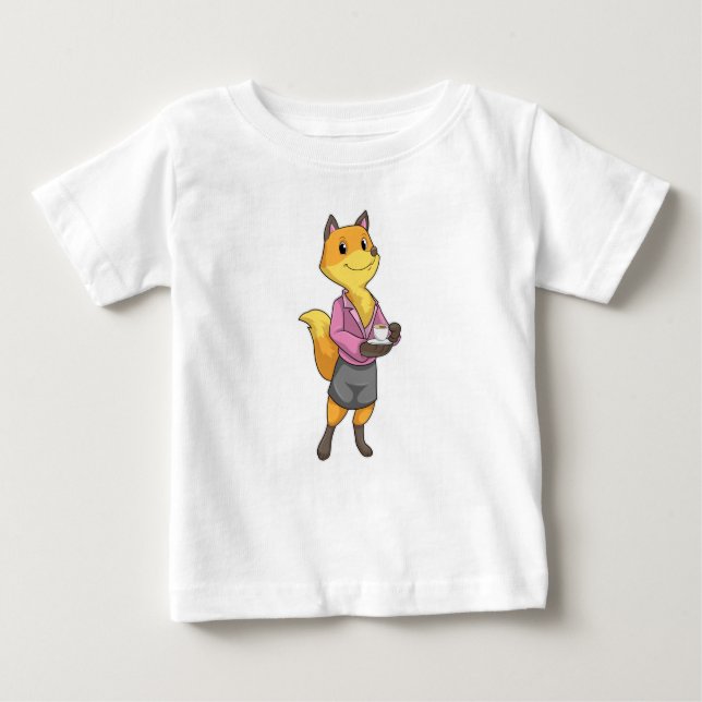 Camiseta Para Bebê Fox como secretário da Copa do Café (Frente)