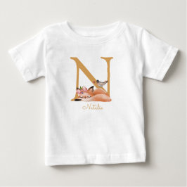 Camiseta Para Bebê Fox Ilustração Mãe De Bebê