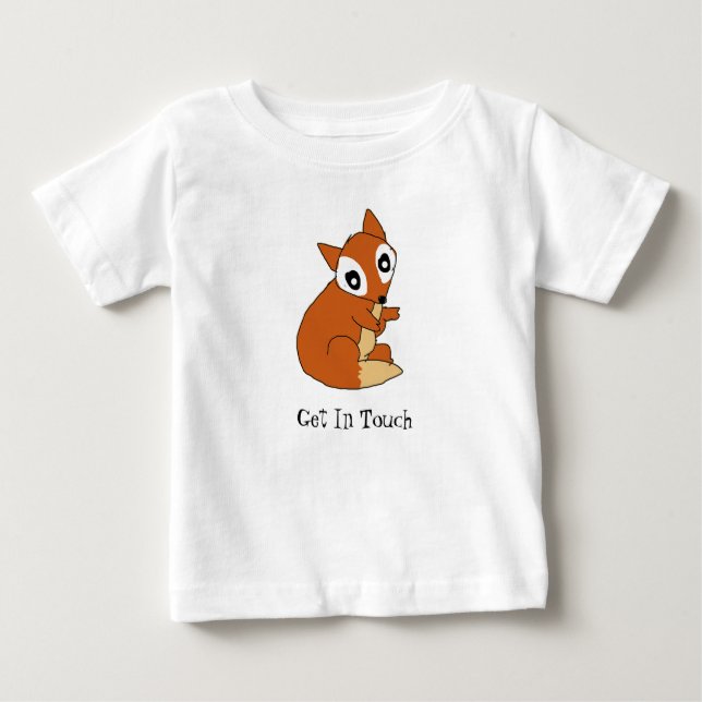 Camiseta Para Bebê Fox impressa em T-Shirt para crianças (Frente)