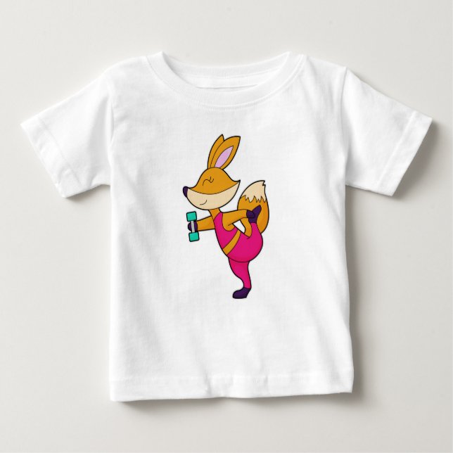 Camiseta Para Bebê Fox Malhação Dumbbell (Frente)