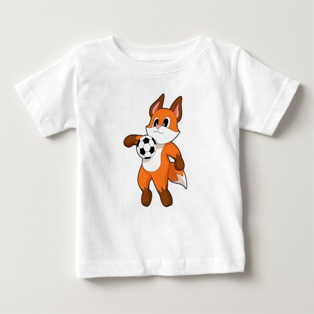 Camiseta Para Bebê Fox Soccer (Frente)