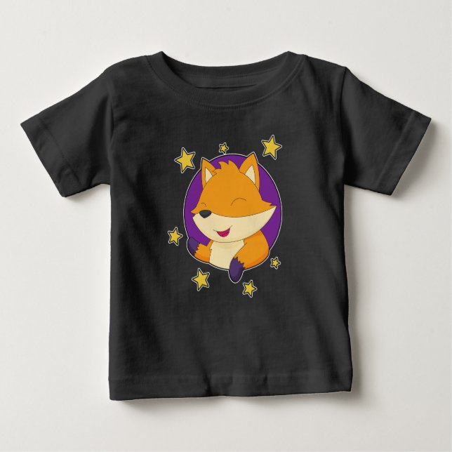 Camiseta Para Bebê Fox Stars (Frente)