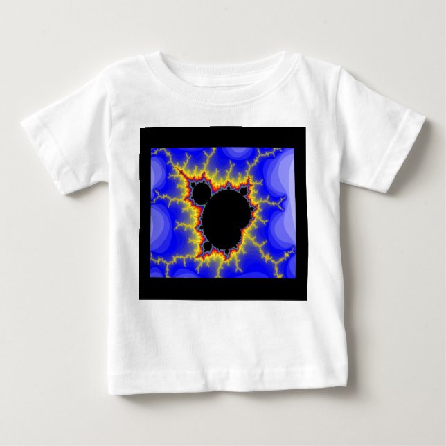 Camiseta Para Bebê Fractal ajustado de Mandelbrot (Frente)