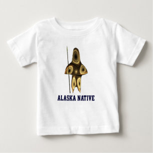 Camiseta Para Bebê Fractal Inuit Hunter
