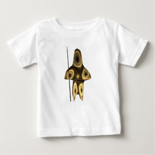 Camiseta Para Bebê Fractal Inuit Hunter