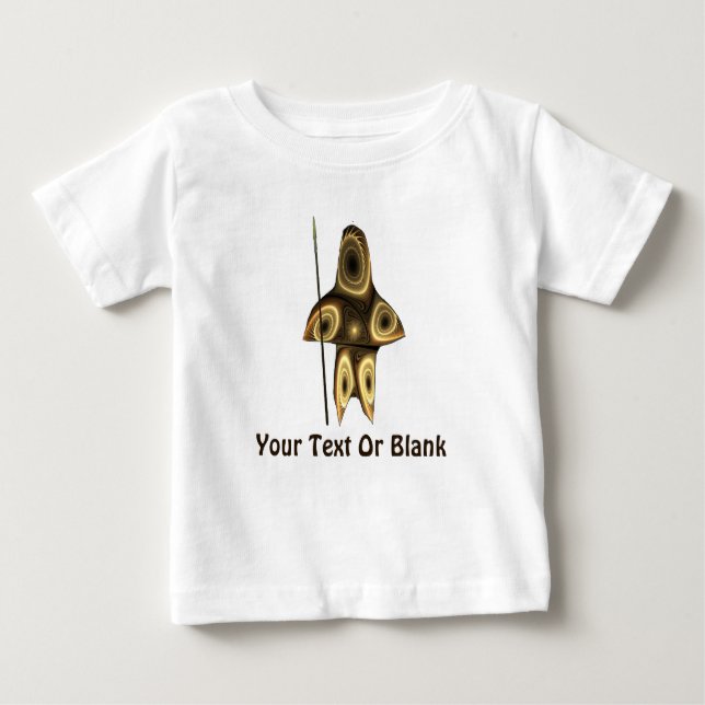 Camiseta Para Bebê Fractal Inuit Hunter (Frente)