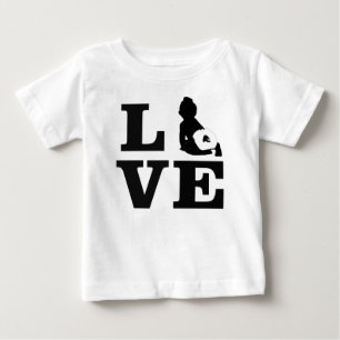 Camiseta Para Bebê Fralda Luv T de pano