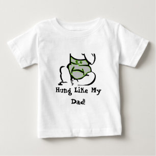 Camiseta Para Bebê Fralda, pendurada como meu pai!
