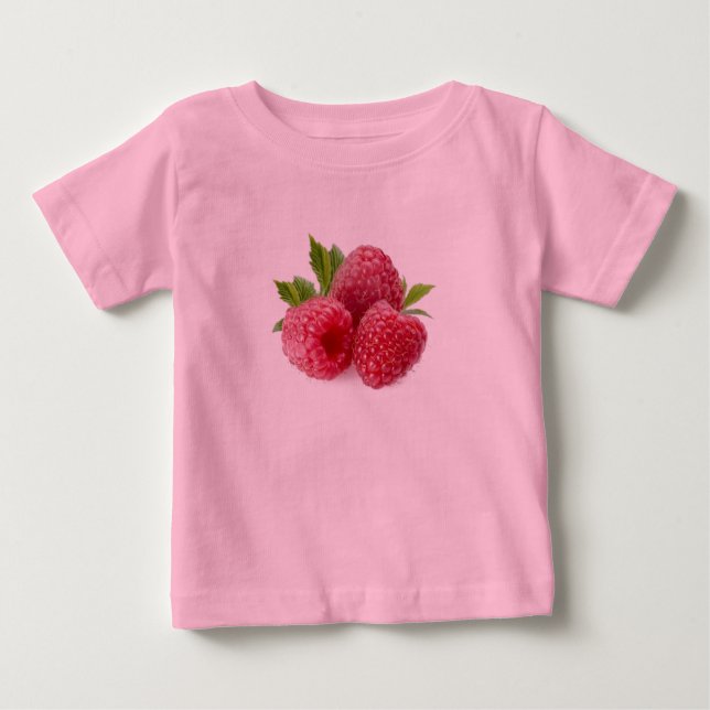 Camiseta Para Bebê Framboesas (Frente)