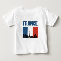 França Viagem - Paris City Skyline French Flag