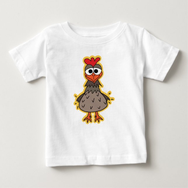 Camiseta Para Bebê frango bobo (Frente)