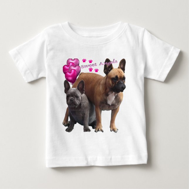 Camiseta Para Bebê Französische Bulldogge lustig  French Bulldog (Frente)