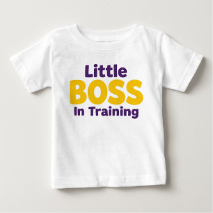 Camiseta Para Bebê Frase de Bebê Engraçado Chefe Infantil Adorável