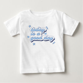 Camiseta Para Bebê Frase de Menina Estrelas Corações Raios Azul