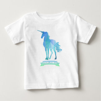 Camiseta Para Bebê Fredlandia Unicorn Toddler Ruffle Dress