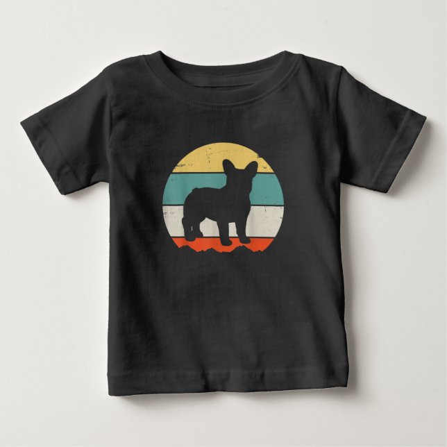 Camiseta Para Bebê French Gift | Presente para o Bulldog Francês Vint (Frente)
