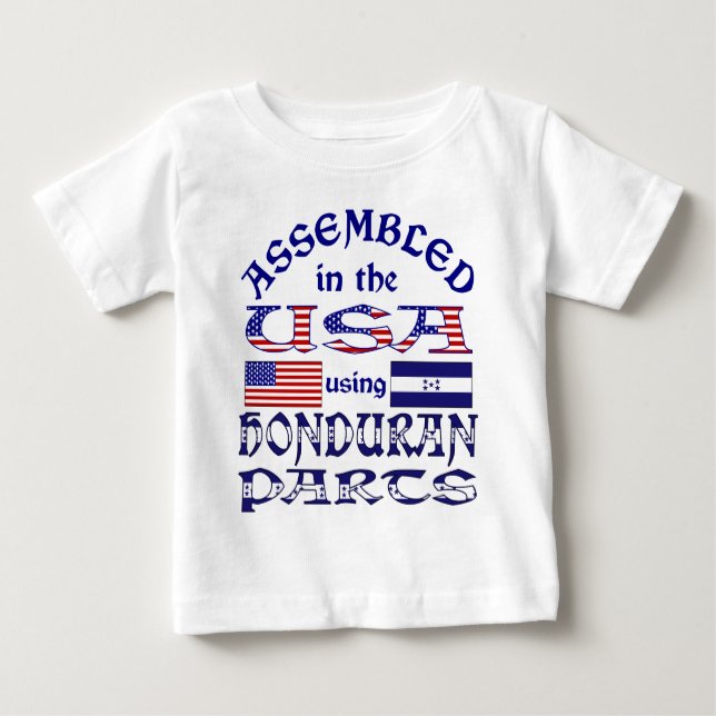 Camiseta Para Bebê Frente das Partes Hondurenas (Frente)