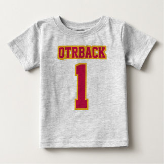 Camiseta Para Bebê Frente de CINZA CRIMSON DOURADA de Futebol