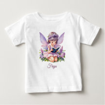 Freya Lilac Fada Personalizada Bebê T-Shirt