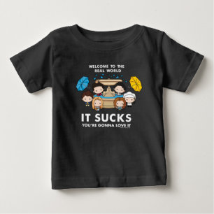 Camiseta Para Bebê FRIENDS™   Bem-vindo ao Mundo Real Chibi