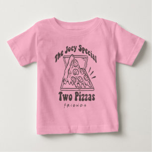 Camiseta Para Bebê FRIENDS™   Citação de Pizza do Joey