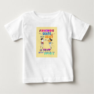 Camiseta Para Bebê Friends Jersey Skate With Heart Soar With Spirit