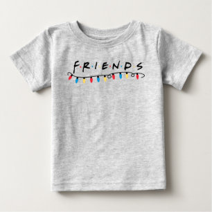 Camiseta Para Bebê FRIENDS™ Luzes de Natal Logo