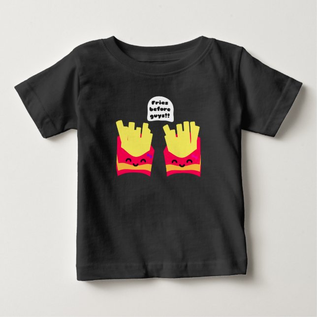 Camiseta Para Bebê Fries Antes das Caras! (Frente)