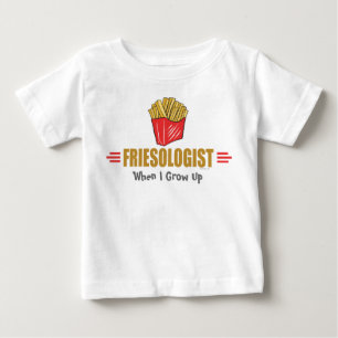 Camiseta Para Bebê Fries franceses engraçados