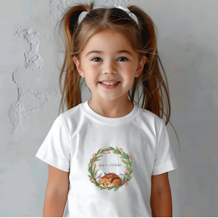 Camiseta Para Bebê Frio Fora da Floresta Fox Chá de fraldas de invern