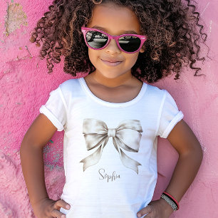 Camiseta Para Bebê Friso de fita de Arco branco