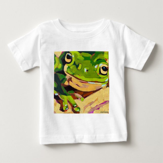 Camiseta Para Bebê Frog Painting - Gift for Animal Lovers (Frente)