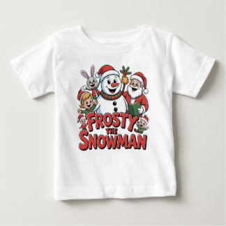 Camiseta Para Bebê frosty the snowman t shirt design