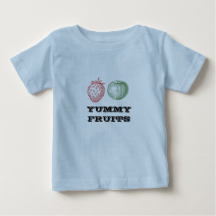 Camiseta Para Bebê Fruta Baby Light Blue