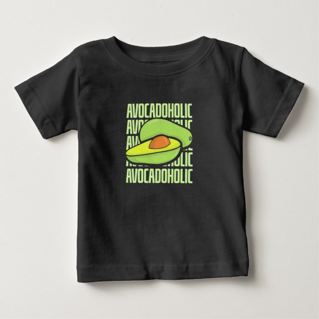 Camiseta Para Bebê Fruta Comida Abacate (Frente)