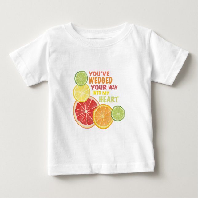 Camiseta Para Bebê Fruta firmada (Frente)