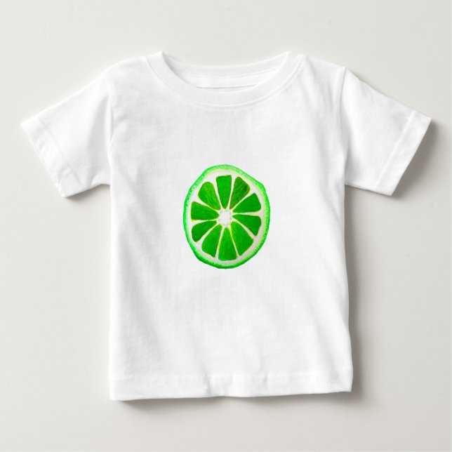 Camiseta Para Bebê fruta pop limão cítrico  original aquarela (Frente)