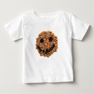 Camiseta Para Bebê Fruta Sorridente e Face Cereal