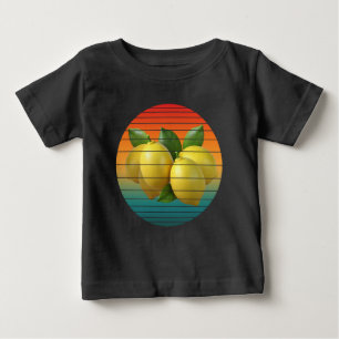Camiseta Para Bebê Frutas de uva vintage comida saudável vegana