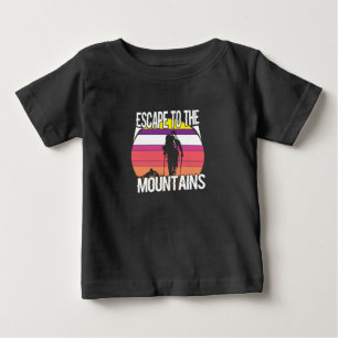 Camiseta Para Bebê Fuga às montanhas